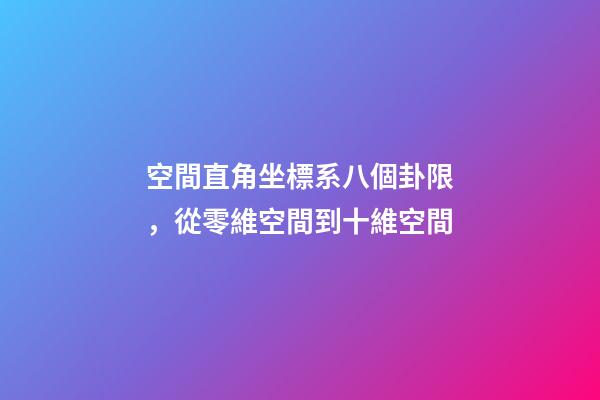空間直角坐標系八個卦限，從零維空間到十維空間-第1張-觀點-玄機派